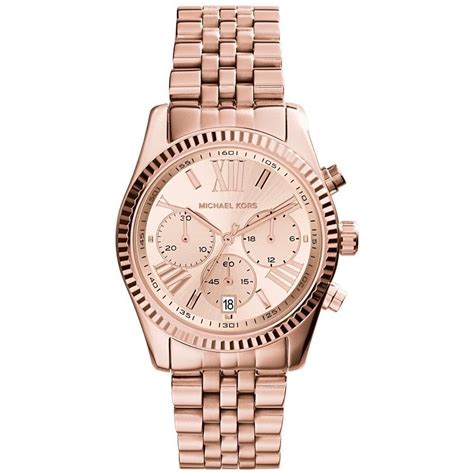 michael kors rose gold lexington watch